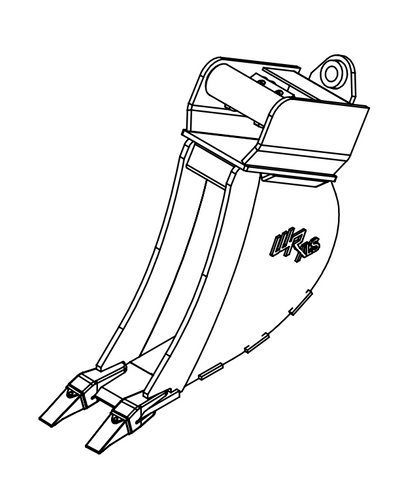 WR xls 8" Bucket quick connect 3T Quick Hitch Heavy-Duty Bucket